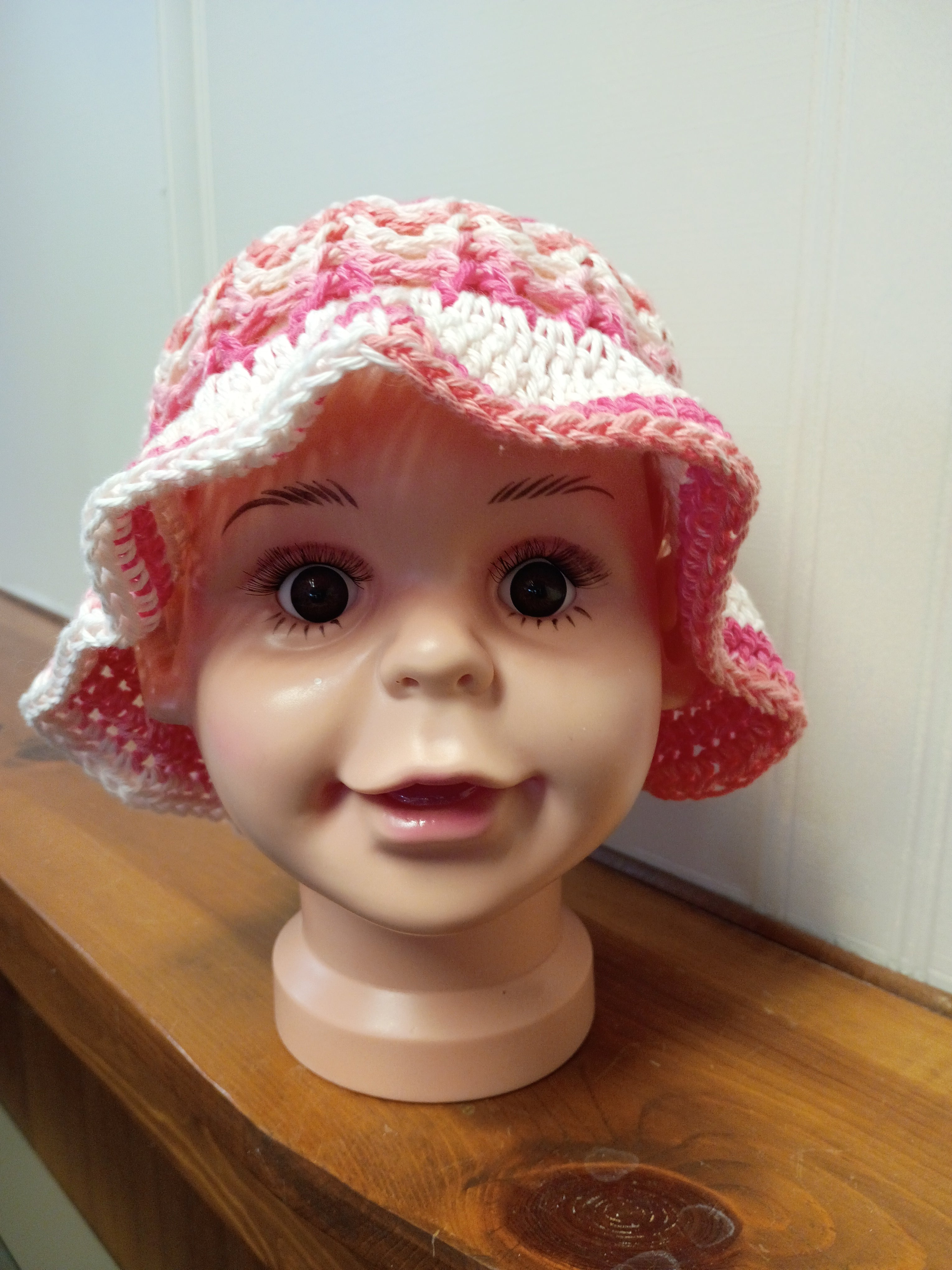 Pink bubblegum toddler sunhat